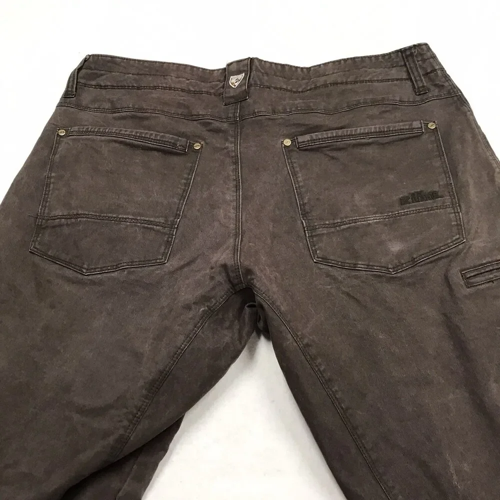 KUHL Rydr Pants Men 36x32 Brown Vintage Patina Dye Articulated Knee Hiking Work - Picture 5 of 16